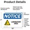 Signmission Laboratory Area Sign With Symbol, 10 in W x Rectangle, Vinyl Decal OS-2PACK-NS-D-710-L-13935 - alternate 6